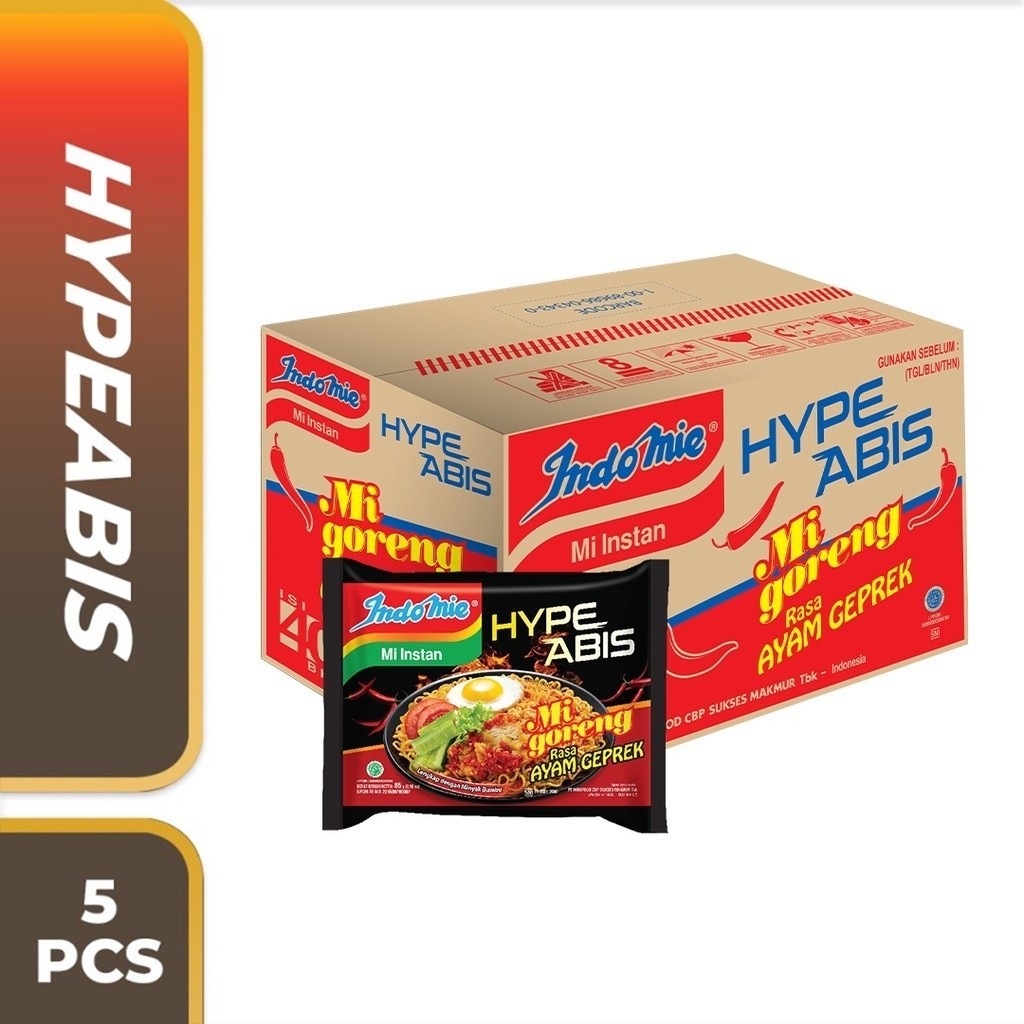

Indomie HypeAbis Ayam Geprek 1 Dus Isi 40 Pcs