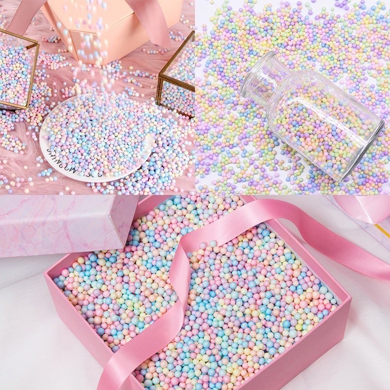 

(HASANS PARTY)[1 Pack] Bola Styrfoam Mini Warna Warni / Bola Foam Macarons / Isian Kotak Hadiah / Filler Gift Box / Macaron Foam Ball 50G Cpr