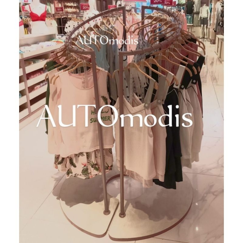 GAWANG BAJU EMAS KUAT KOKOH LINGKARAN MELINGKAR CUSTOM STANDING MIRROR BUTIK KAMAR PAS BONGKAR PASAN