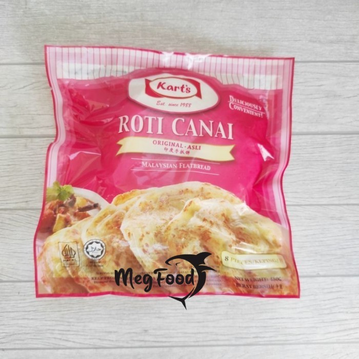 

Karts Roti Canai Original / Tossed Flatbread Halal 480gr ( 8 Pcs )