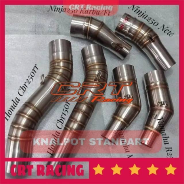 Slip On/Pipa/Header Knalpot Ninja250/Ninja250mono/Z250/Cbr250rr/R25/Mt25/Cb150r/Cbr150r/Cbr250r CRT 
