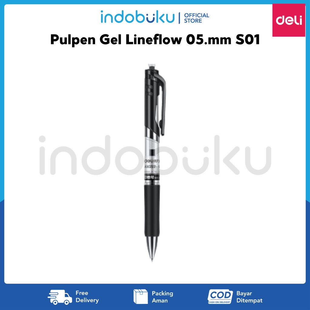 

Pulpen Gel Lineflow Deli 05.mm Black S01 (1PCS)