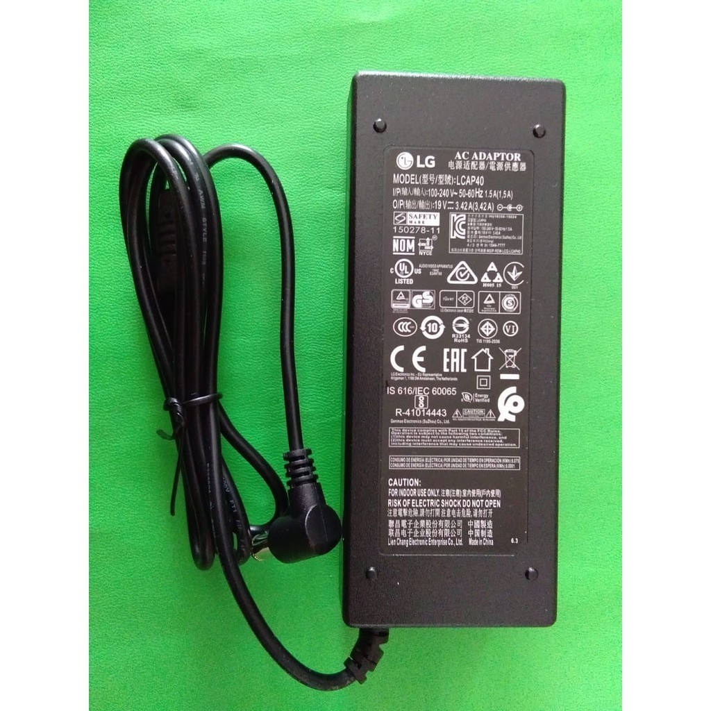 ADAPTOR ASLI LG LED TV 19 VOLT DC 3.42 AMPERE