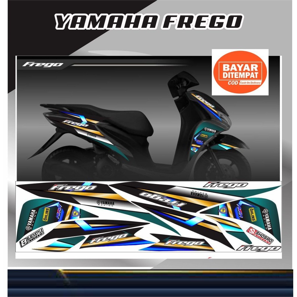 POLET DECAL STRPING YAMAHA FREGO VARIASI STIKER Freego stiker variasi yamaha motor freego lis body