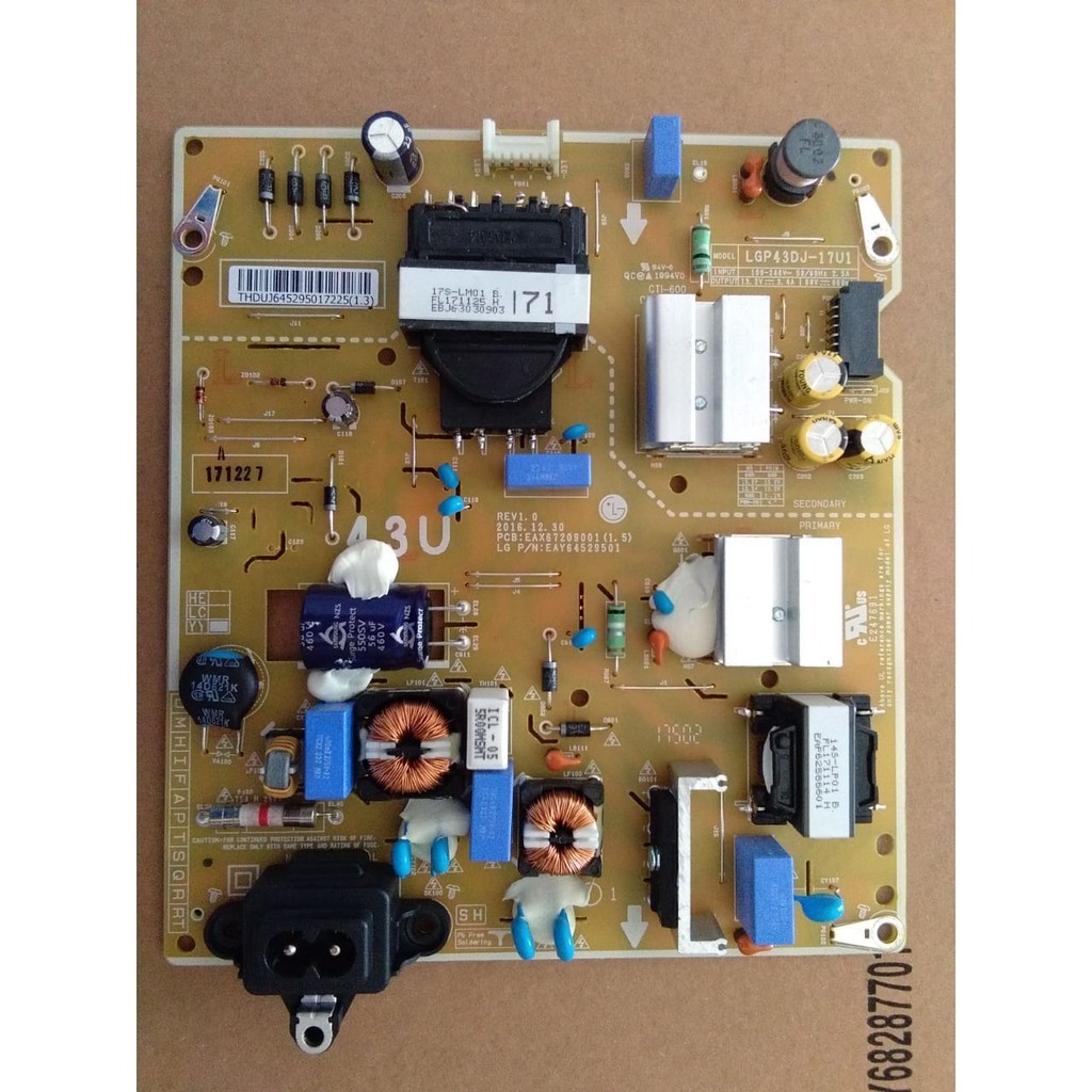 PSU TV LG UHD SMART TV MODEL 43UK6300 / 43UK6300PTE