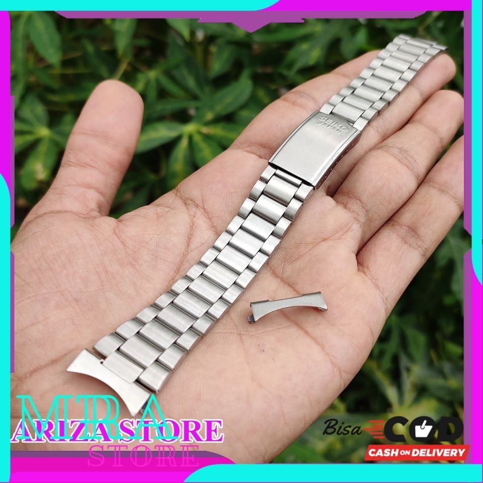 Strap Tali Jam Tangan Rantai Seiko 5 Automatic Stainless Steel 20 mm Bonus Pen