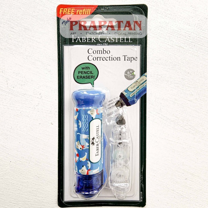 

Faber Castell COMBO Correction Tape | Tip Ex Kertas - BLUE 51R -YY41