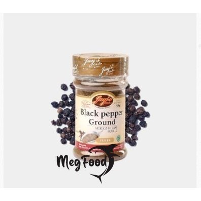 

BLACK PEPPER GROUND / MERICA HITAM BUBUK 55 GRAM MERK JAYS