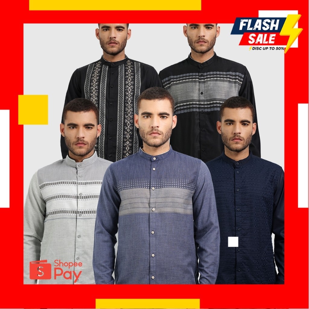 SALE 12.12 |  MOC Baju Koko Lengan Panjang Pria Collection 01
