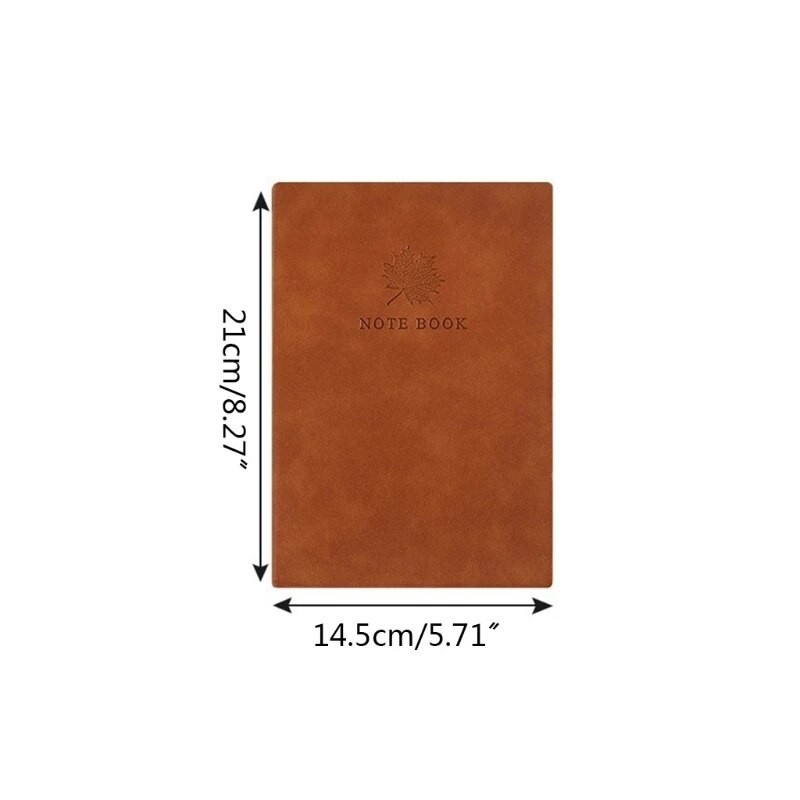 

Softcover Notebook A5 Business Notepad Waterproof Leather Cover 180 Sheets Lined Papers Office School Writing Supplies Y3NC