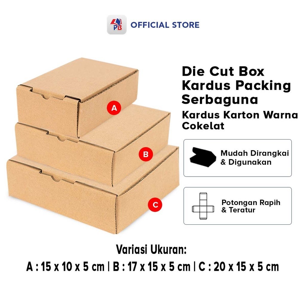 

Kardus Box Packing Hampers Polos Ukuran Besar Kecil Packaging Karton Die Cut dan Easy Usage