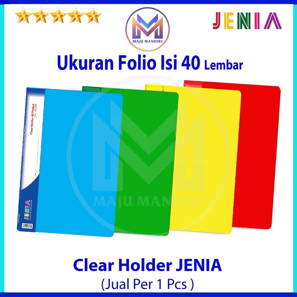 

Clear Holder Jenia Ukuran F4 Isi 40 Poket / Map Dokumen Folio Polos