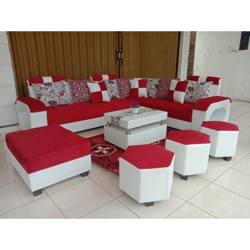 Sofa jumbo/sofa beranak/kursi ruang tamu sudah set karpet sesuai di gambar