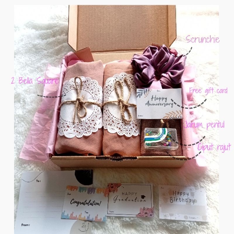

HAMPERS HIJAB | HADIAH WISUDAH PERNIKAHAN ULANG TAHUN EID MUBARAK DLL | KADO HAMPERS/ Baru Mewah