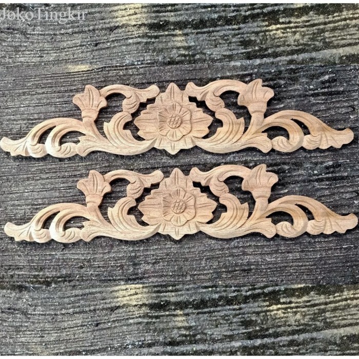 

Dekorasi Dinding Ukiran Tempel Ornamen Kayu Ukir Bunga Kuncup 43cm x murah