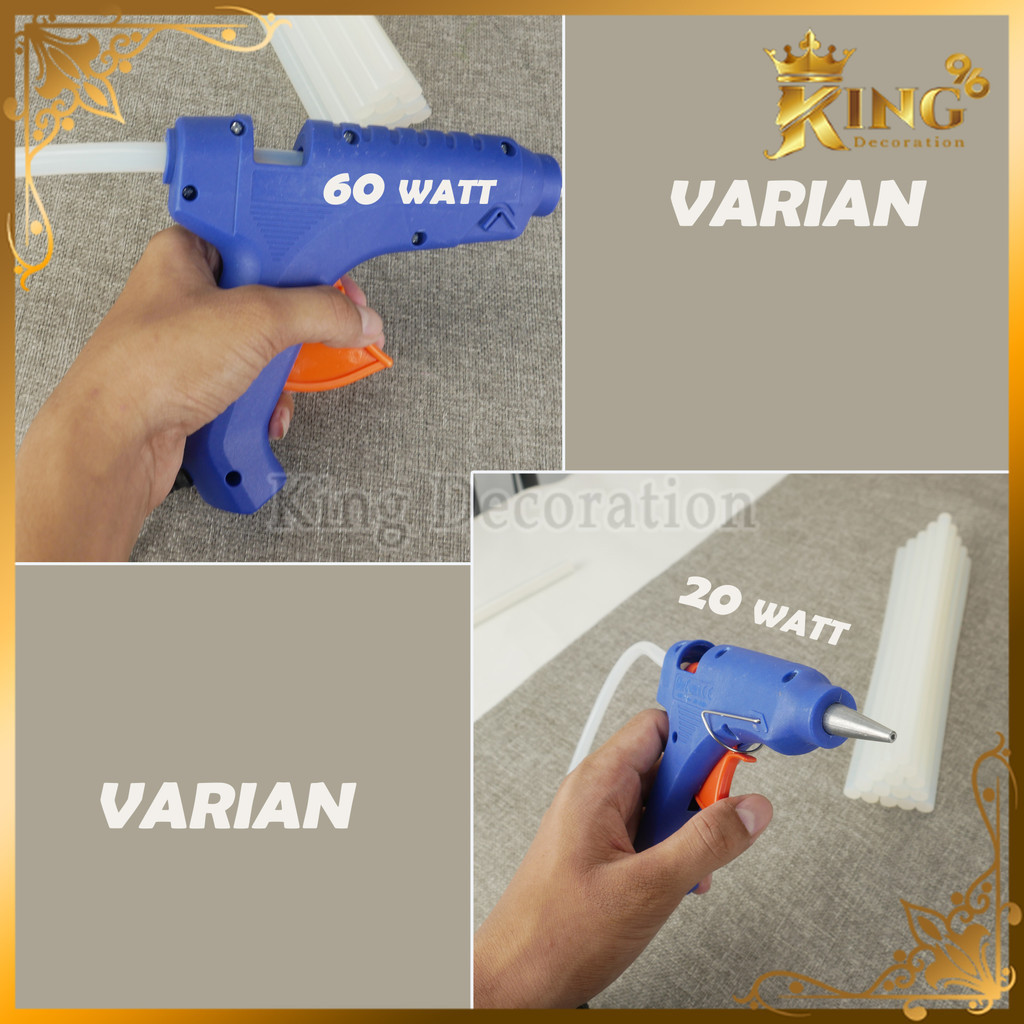 PISTOL LEM TEMBAK ALAT LEM TEMBAK 20W 60W HOT MELT GLUE GUN ON-OFF PEREKAT KUAT UNTUK  DIY KERAJINAN