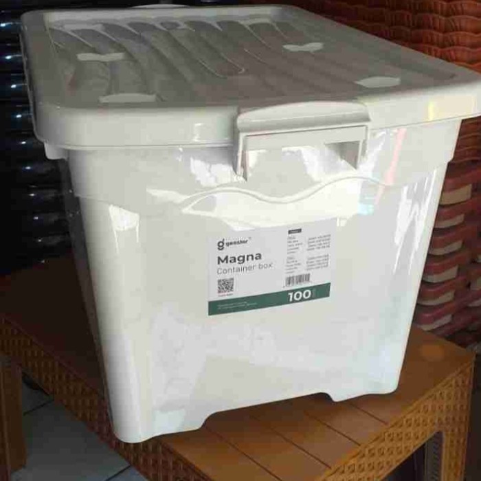 

box container magna 100 liter tebal pakai roda