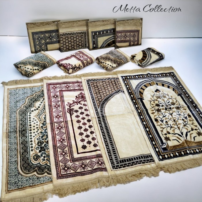 Sajadah Tebal Turki Turkey Halus Lembut Tebal Super  - Biru