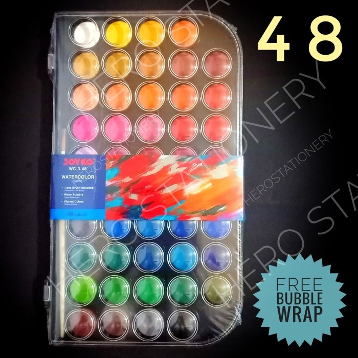 

Set cat air water color watercolor joyko 48 warna WC-3-48