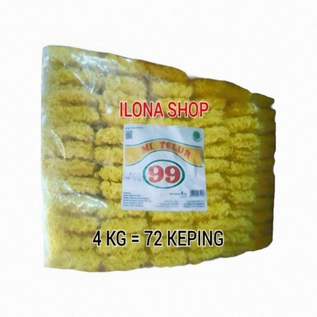 

Mie Telor Kering Spesial 99 4 Kg Isi 72 Pcs/Mie Telur Kering Kiloan 1 Bal