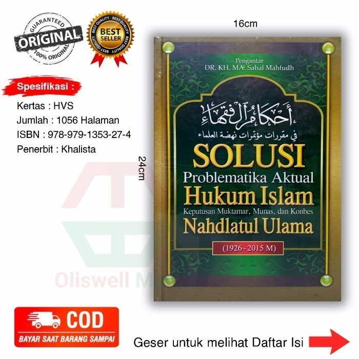 Buku Agama Solusi problematika Aktual Hukum Islam (AHKAMUL FUQOHA)
