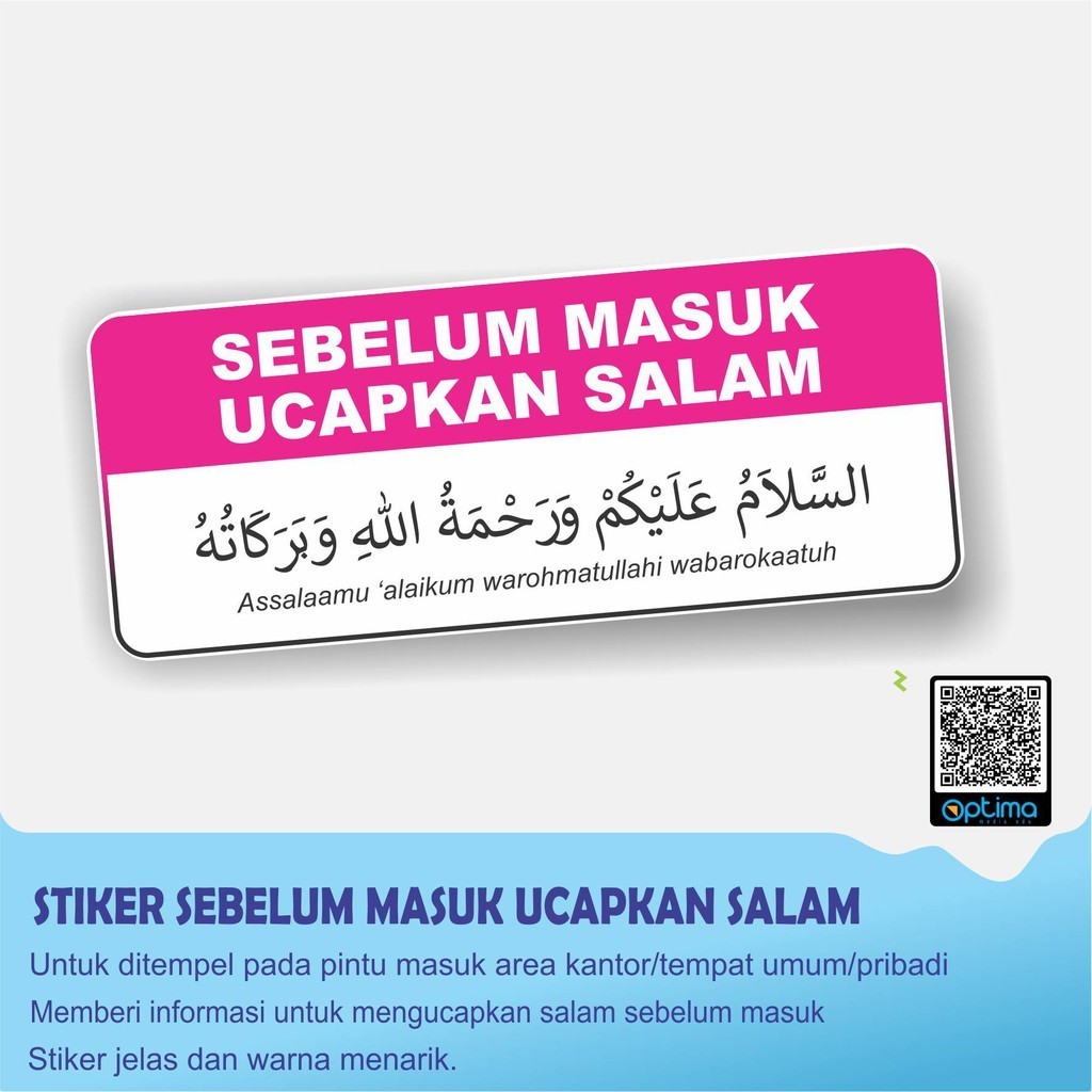 

STIKER SEBELUM MASUK UCAPKAN SALAM 20 X 8 CM