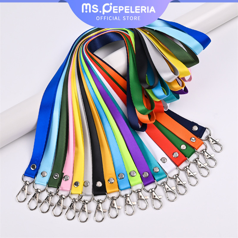 

Tali id card 1.5cm / Tali idcard /Tali lanyard / Gantungan nametag / bahan polister, stoper, cantelan-Ms.Pepeleria