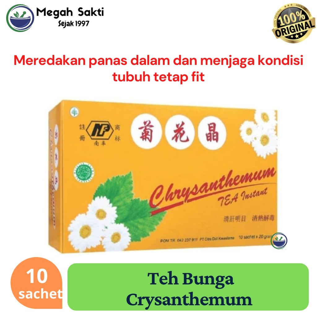

SuryaSakti - Teh Kembang / Teh Bunga / Chrysanthemum Tea - Pereda Panas Dalam Dan Sariawan 10'S