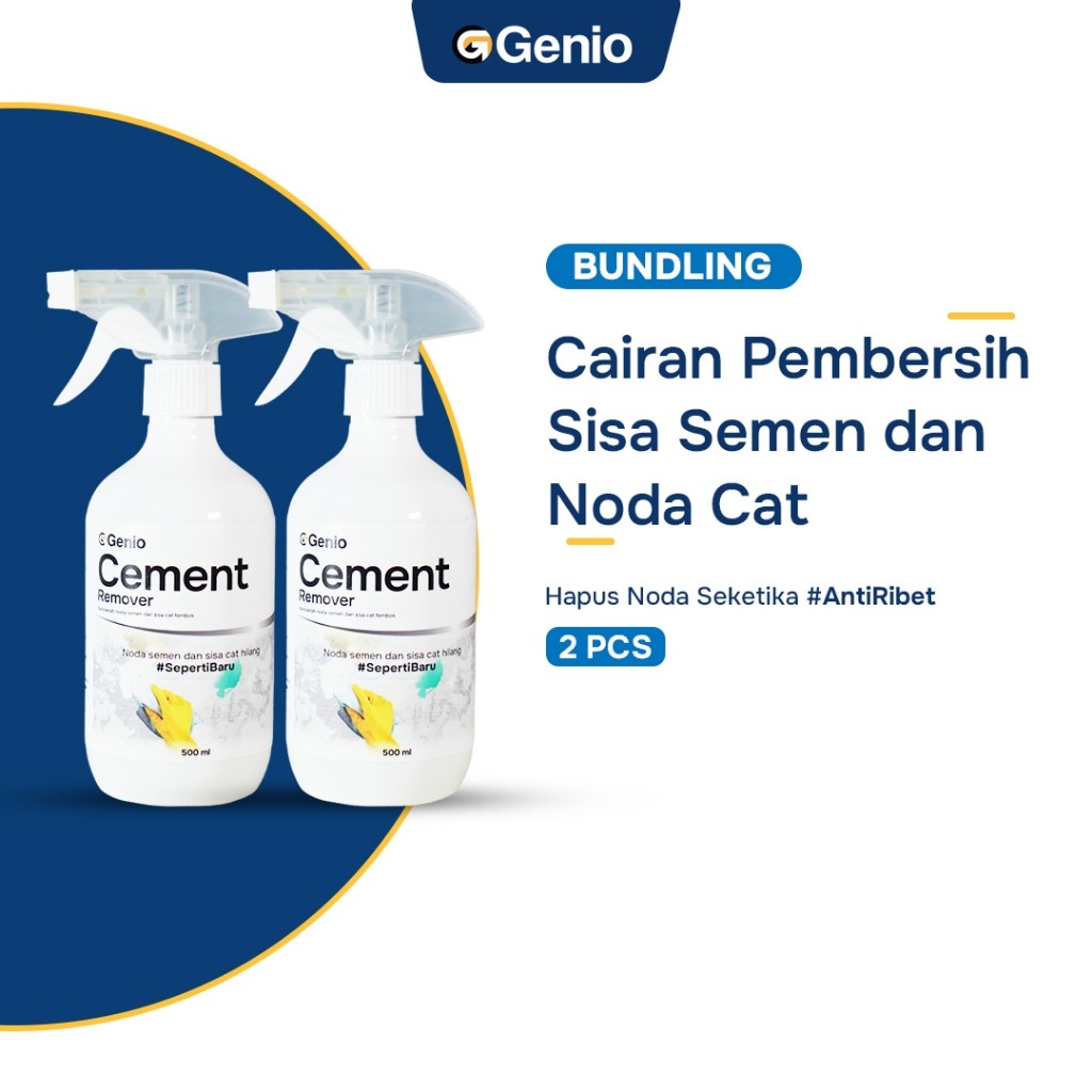 hj75ty Genio | Cement Remover Spray 2pcs | Spray pembersih noda semen dan cat tembok