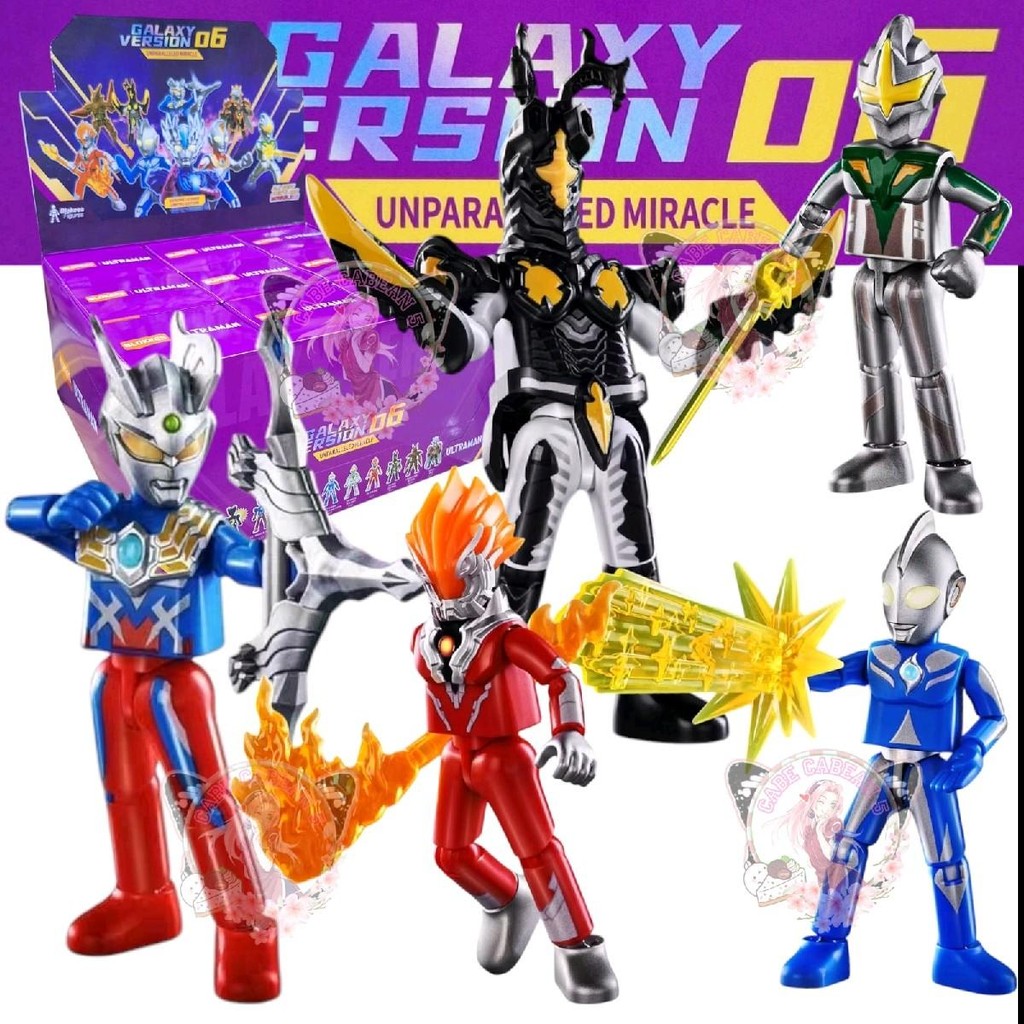 Mainan Blokees Ultraman Galaxy Version 6 Random 1 Pcs Action Figure Model Kit Heroes Karakter Ultram