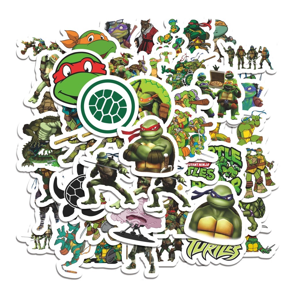 

COD 50 Pcs Stiker Ninja turtles Lucu Anti Air Untuk Dekorasi Notebook Sepeda Skateboard Handphone