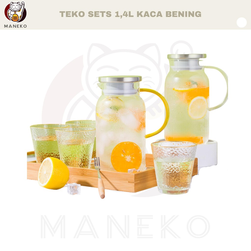 [CUCI GUDANG] ZAVANESE TEKO KACA TAHAN PANAS DAN DINGIN TUTUP BAJA TAHAN KARAT / WATER PITCHER / TEK