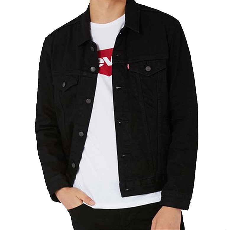 DE43W Jacket Denim Laki Laki Jaket Jeans Pria Dewasa Standard M L XL XXL Jumbo