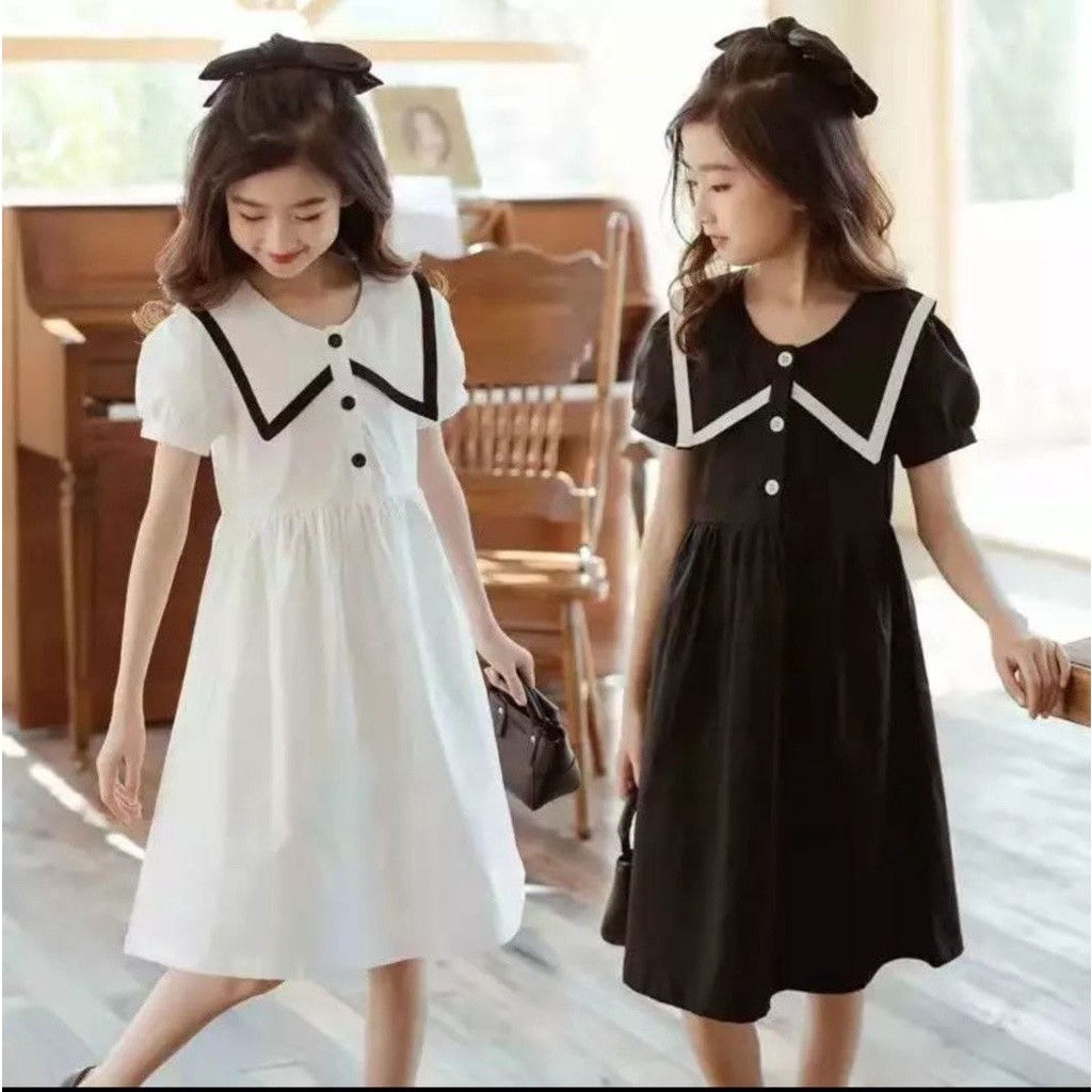 Baju Pesta Dress Anak Remaja Perempuan Korea Lucu Adem Mewah Elegan Trandy Model Terbaru 2025 Dress 