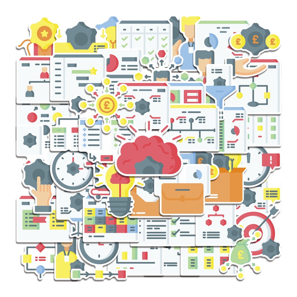 

COD 50 Pcs Stiker Task and Project Management / Manajemen Tugas dan Proyek Lucu Anti Air Untuk Dekorasi Notebook Sepeda Skateboard Handphone