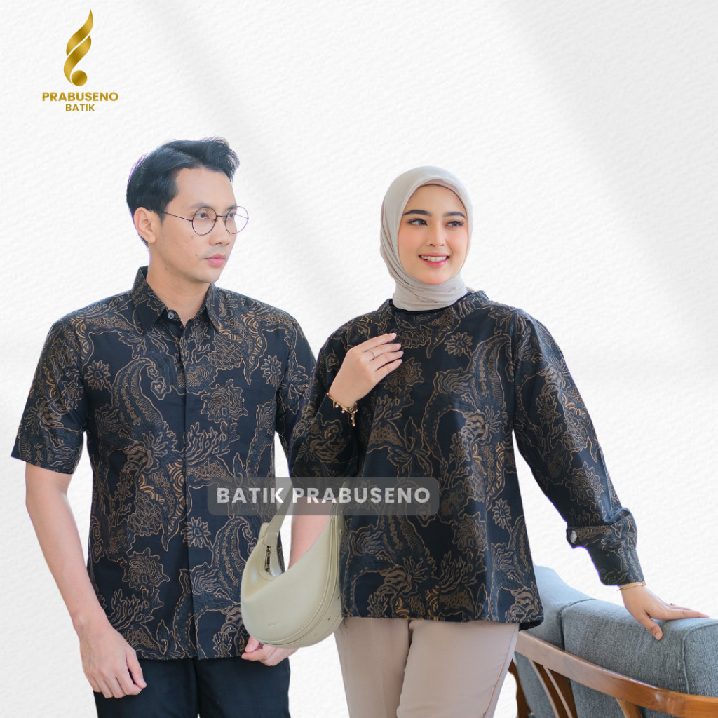RAMAYANA Couple Hem Baju Kemeja  Pria Wanita Lengan Pendek Slimfit Slim Fit Original  Cewek Cowok Sa