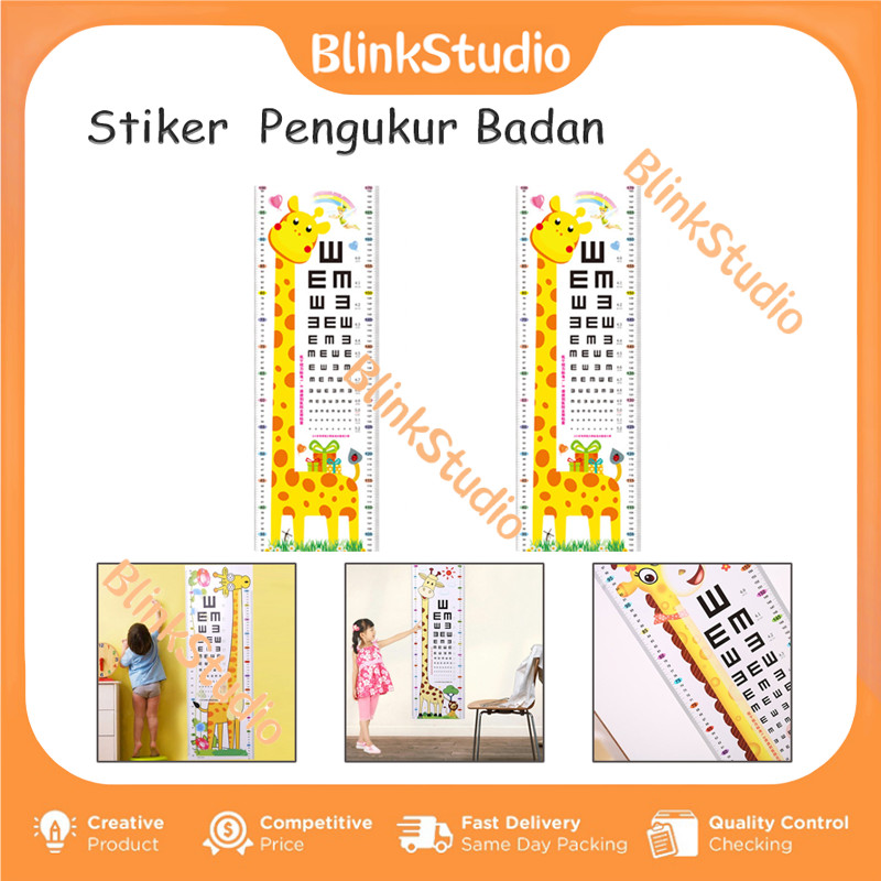 6pcs Stiker  Pengukur Badan / Stiker Pengukur