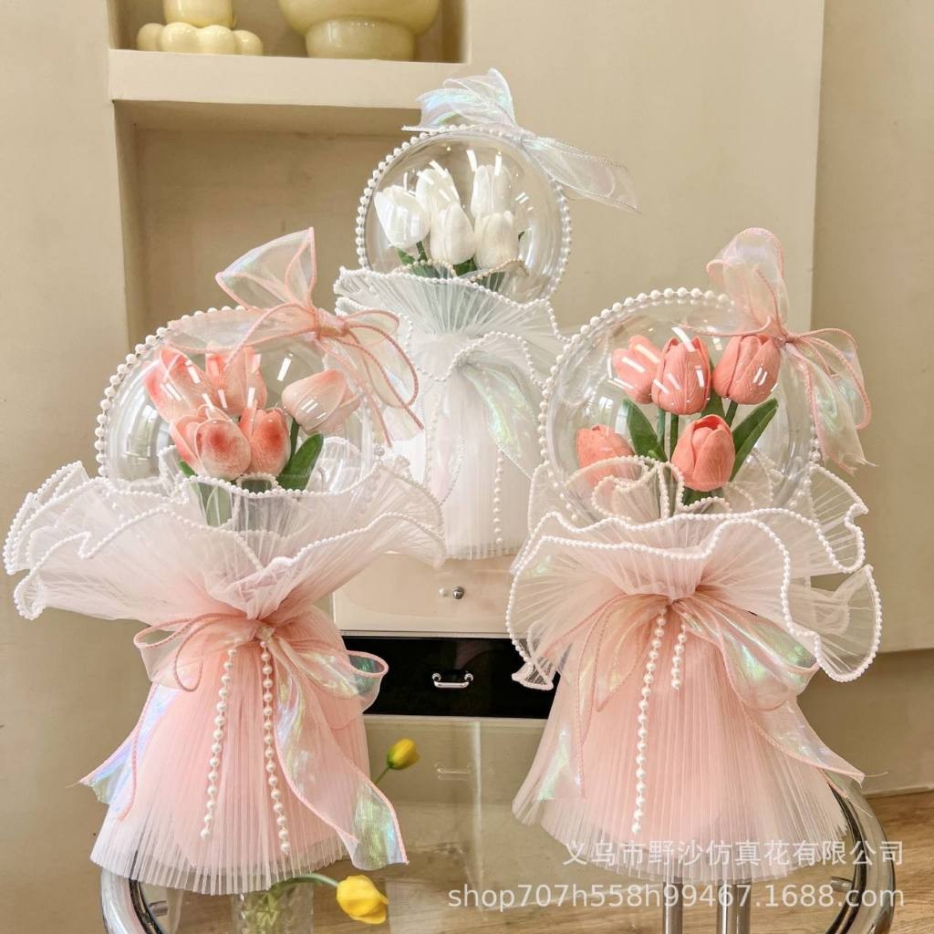 BUNGA TULIP BALON AKRILIK/ BUCKET TULIP PREMIUM/ CRAFT BUNGA TULIP BALON AKRILIK/ VALENTINE DAY