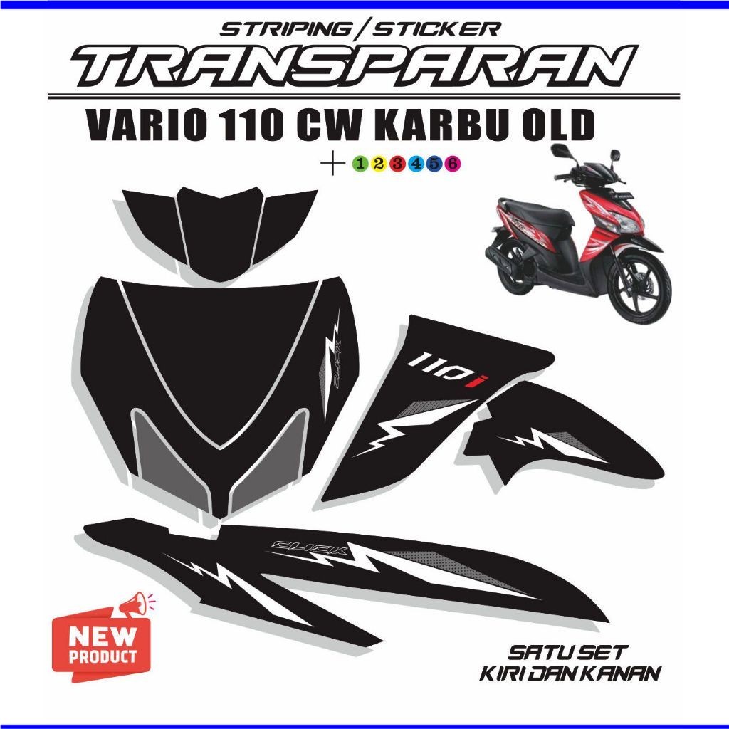 STRIPING STRIPING VARIO OLD 110 CW / STIKER TRANAPARAN VARIO 110 OLD STRIPING KEREN