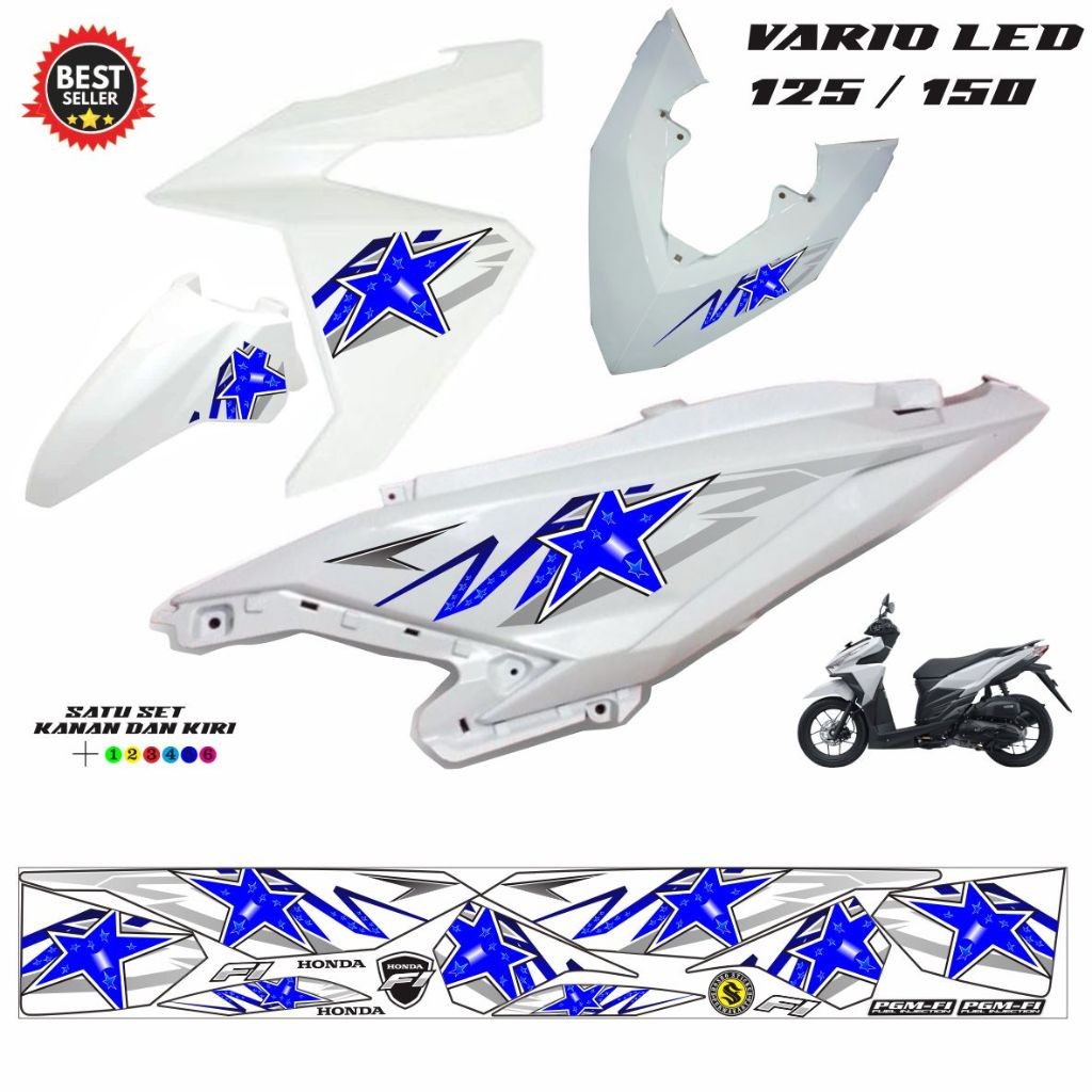 STRIPING MOTOR STRIPING VARIO LED 125 FI / VARIASI STIKER STRIPING VARIO LED 150 / STIKER MOTOR VARI