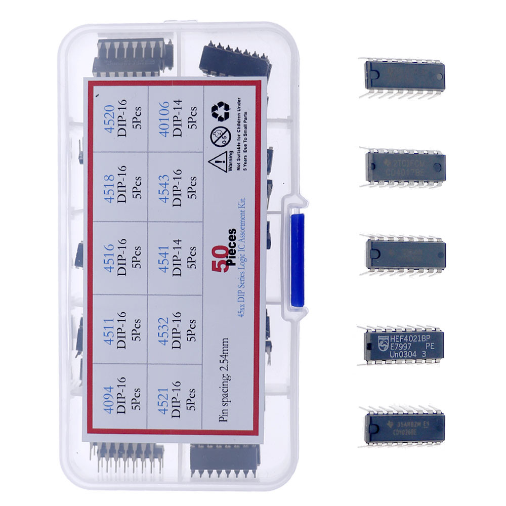 HEF/HCF/CD DIP 4500 Series CMOS Logic IC Assortment Kit 4094 4511 4516 4518 4520 4521 4532 4541 4543