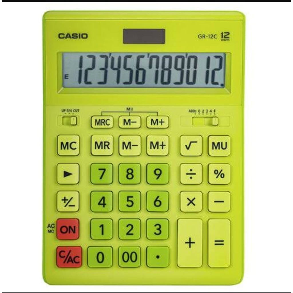 

Kalkulator Meja CASIO GR-12C / Calculator Portable 12Digit LCD Besar GR12C
