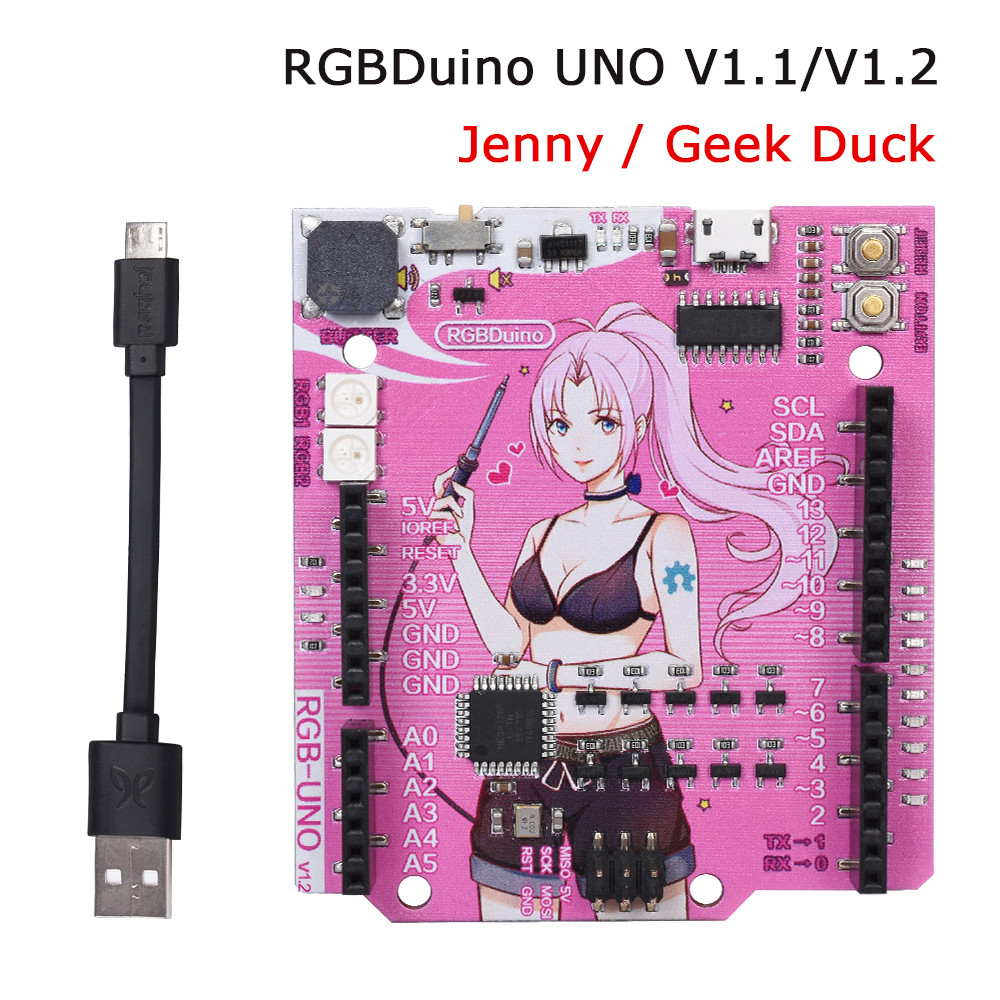 RGBDuino UNO V1.2 Jenny Development Board ATmega328P Chip CH340C VS Arduino UNO R3 Upgrade For Raspb