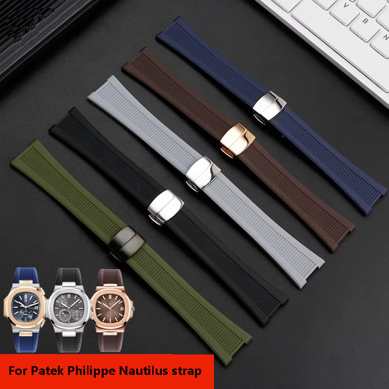 High Quality Silicone Rubber Watchband For Patek Philippe Nautilus Series 5711 5712 5980 Waterproof 