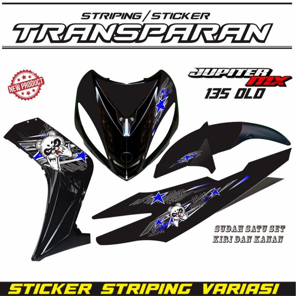 STRIPING TRANSFARAN JUPITER MX LAMA / VARIASI STIKER JUPITER MX 135 OLD STRIPING VARIASI