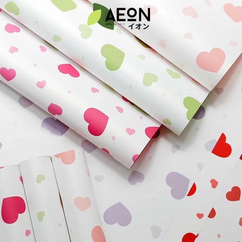 

AEON - FL43 HEART Kertas Bunga Paper Buket Motif Cellophane