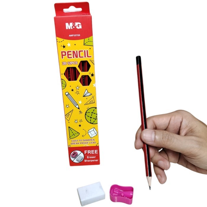 

M&G pensil 2B Free penghapus dan rautan