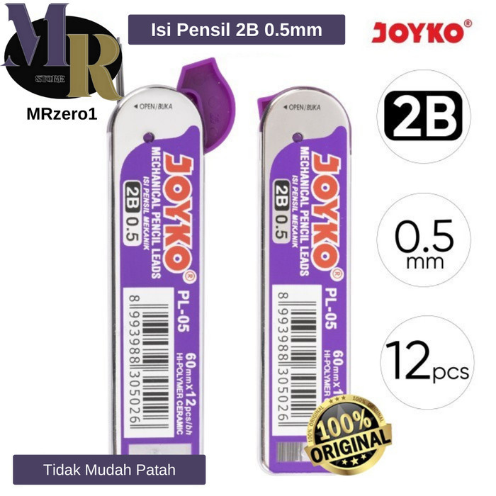 

Isi Pensil 2B 0.5mm Joyko Isi Ulang Refill Pencil Alat Tulis Sekolah