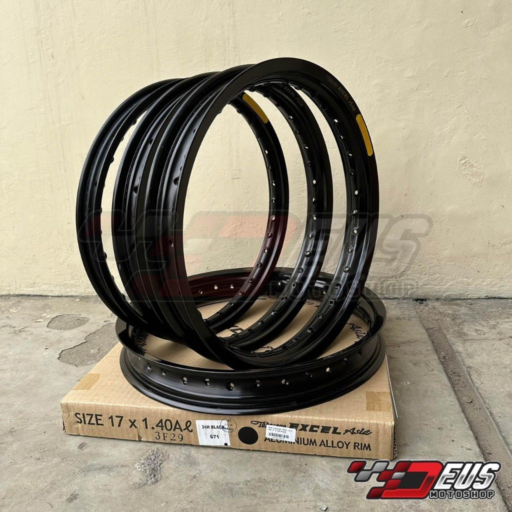 Velg TK Takasago Excel Asia Ring 17 140 160 185 Titanium & black