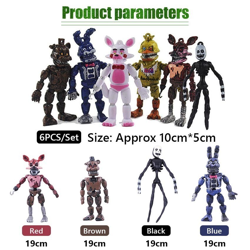 6Pcs Action Figure FNAF Mainan Anak Action Figure Five Nights At Freddy's FNAF